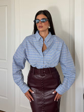 Carica l'immagine nel visualizzatore di Gallery, CAMICIA OVER QUADRETTI AZZURRA
