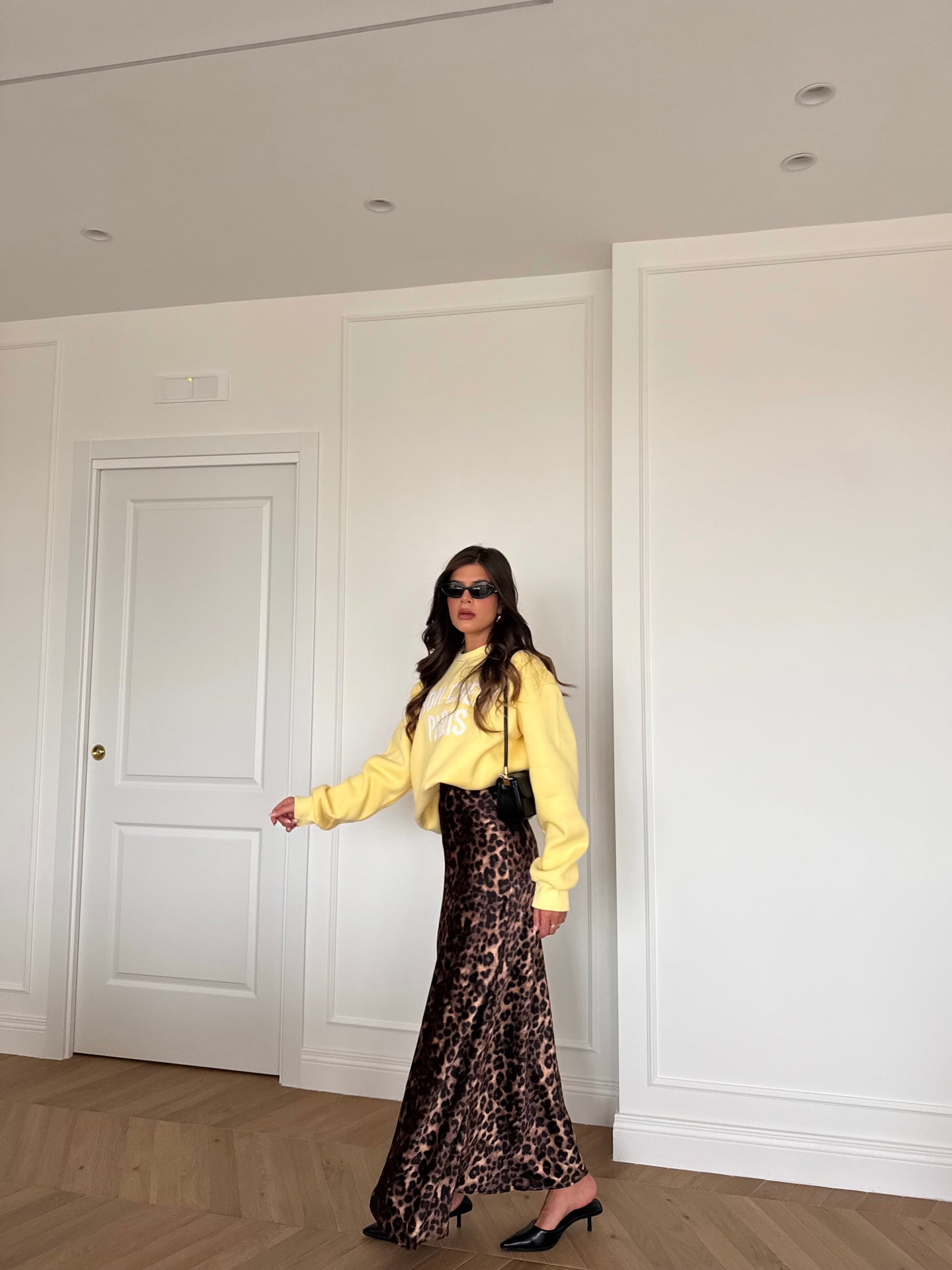 GONNA LUNGA SATIN ANIMALIER