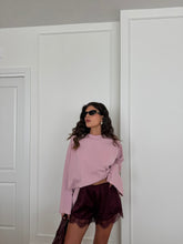 Carica l&#39;immagine nel visualizzatore di Gallery, SHORTS SATIN PIZZO BORGOGNA
