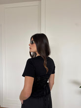 Carica l'immagine nel visualizzatore di Gallery, MAGLIA BUSTINO PIZZO NERO
