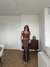 Carica l'immagine nel visualizzatore di Gallery, SET TOP E GONNA POIS MARRONE

