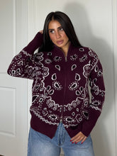 Carica l'immagine nel visualizzatore di Gallery, PULLOVER PAISLEY BORDEAUX
