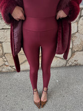 Carica l&#39;immagine nel visualizzatore di Gallery, LEGGINGS GHETTE LYCRA BORDEAUX
