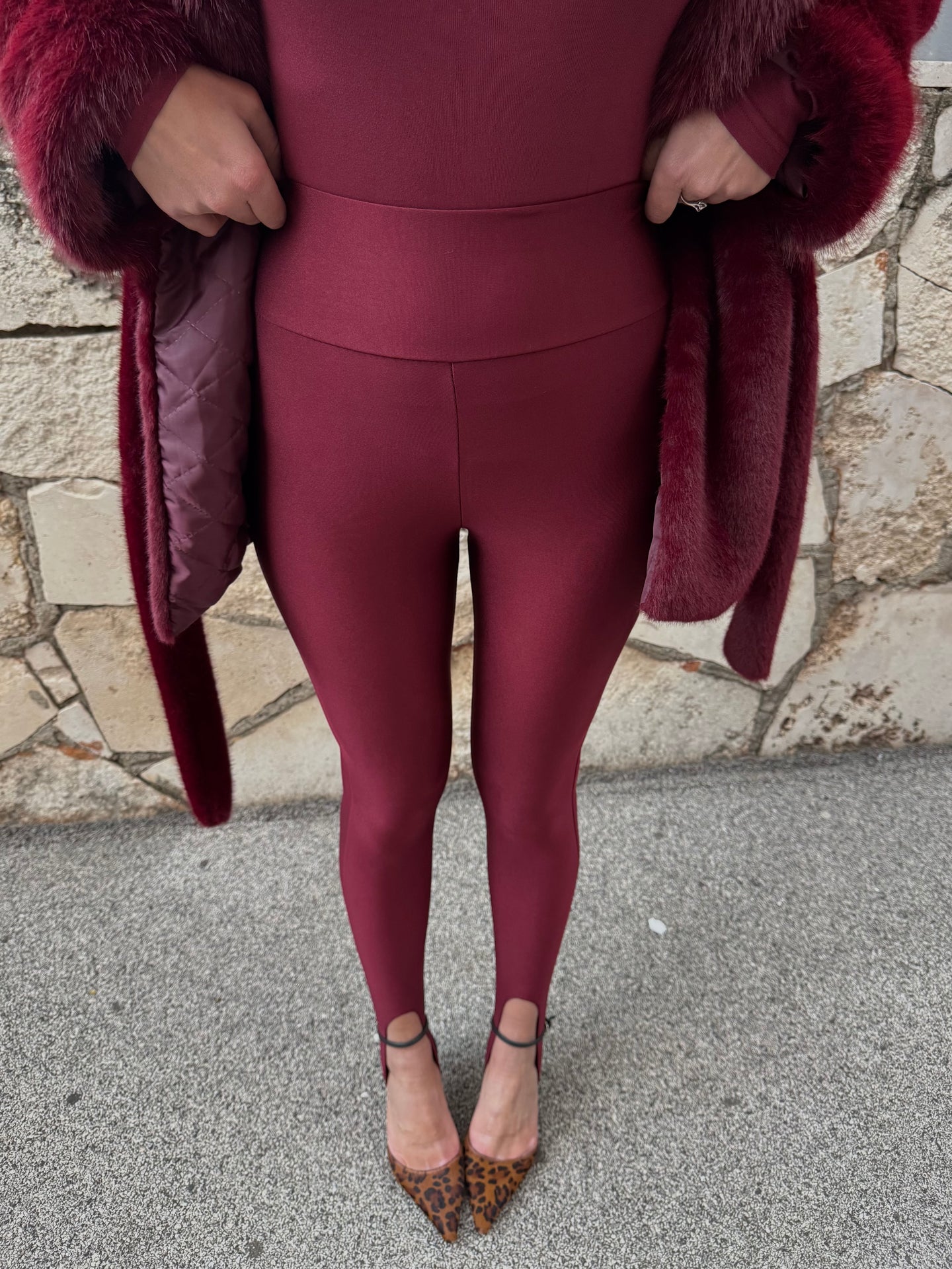 LEGGINGS GHETTE LYCRA BORDEAUX