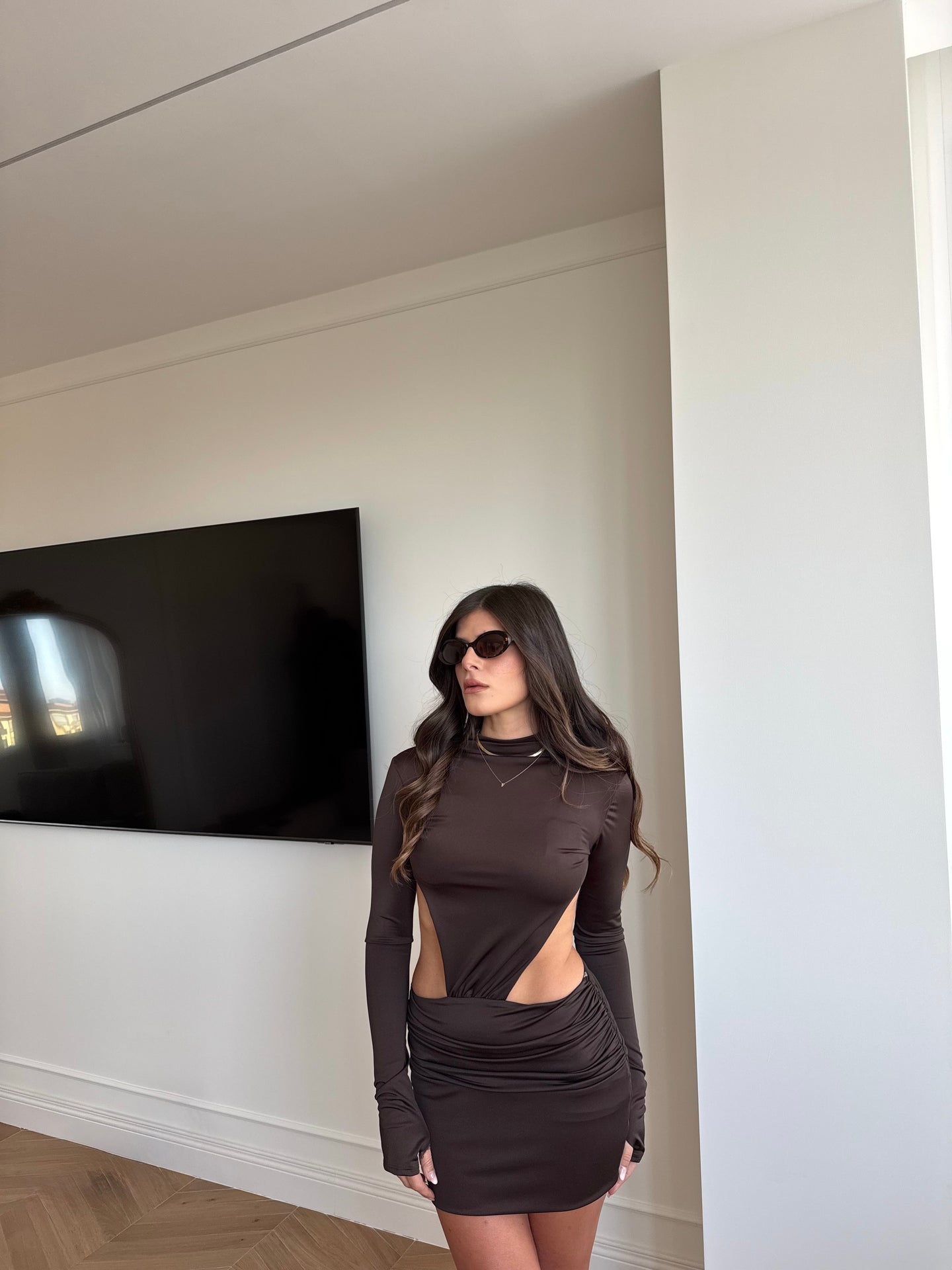 ABITO MELANY MARRONE