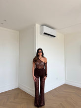 Carica l&#39;immagine nel visualizzatore di Gallery, SET ATHENA PIZZO MARRONE LUMINA

