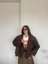Carica l'immagine nel visualizzatore di Gallery, GIACCA BIKER SCAMOSCIATO MARRONE
