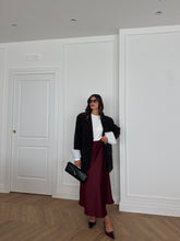 Carica l&#39;immagine nel visualizzatore di Gallery, GONNA SATIN BORDEAUX
