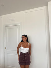 Carica l&#39;immagine nel visualizzatore di Gallery, GONNA DENIM BORDEAUX
