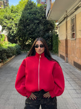 Carica l'immagine nel visualizzatore di Gallery, GIACCA SCUBA OVERSIZE ROSSO
