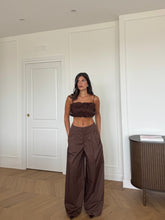 Carica l'immagine nel visualizzatore di Gallery, PANTALONI COTONE MARRONE LUMINA
