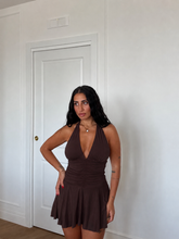 Carica l'immagine nel visualizzatore di Gallery, MINI DRESS NORA MARRONE
