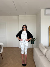 Carica l'immagine nel visualizzatore di Gallery, LEGGINGS CAPRI POIS BIANCO
