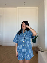 Carica l'immagine nel visualizzatore di Gallery, TUTA CORTA DENIM POIS
