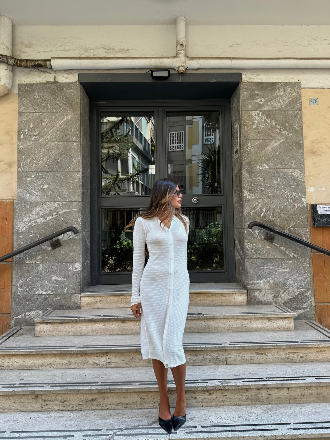 ABITO BOTTONCINI EVA BIANCO