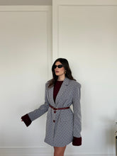 Carica l'immagine nel visualizzatore di Gallery, BLAZER POIS GRIGIO/BORDEAUX

