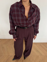 Carica l&#39;immagine nel visualizzatore di Gallery, PANTALONI WIDE LOLA BORDEAUX
