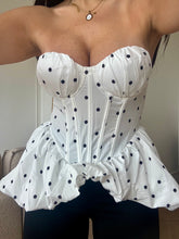 Carica l'immagine nel visualizzatore di Gallery, CORSETTO VOILANT POIS BIANCO
