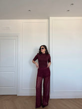 Carica l'immagine nel visualizzatore di Gallery, PANTALONI PAILLETTES BORDEAUX
