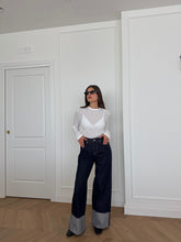 Carica l&#39;immagine nel visualizzatore di Gallery, JEANS BLU PIEGONE
