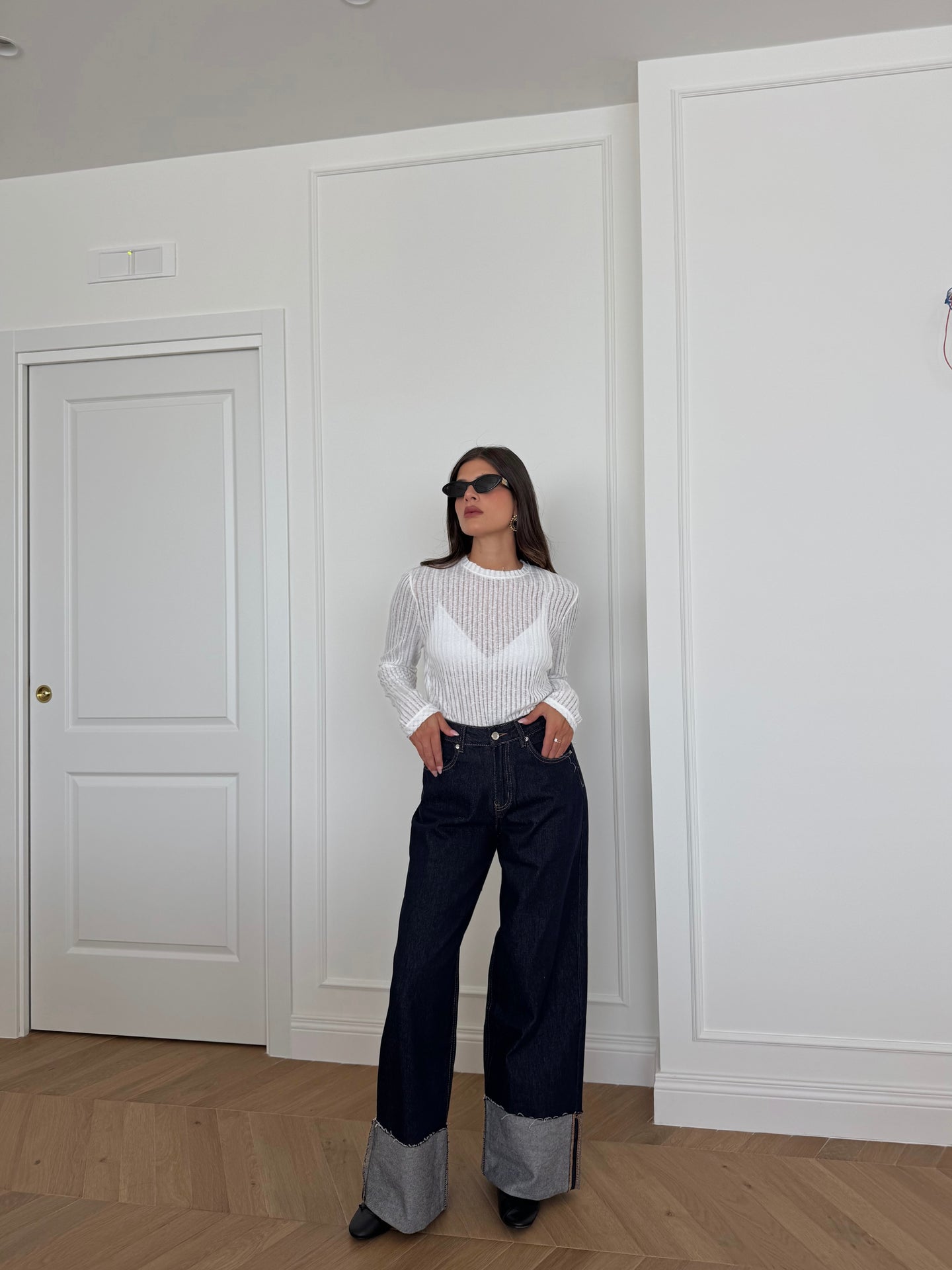 JEANS BLU PIEGONE