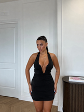 Carica l'immagine nel visualizzatore di Gallery, MINI DRESS DRAPPEGGIO NERO
