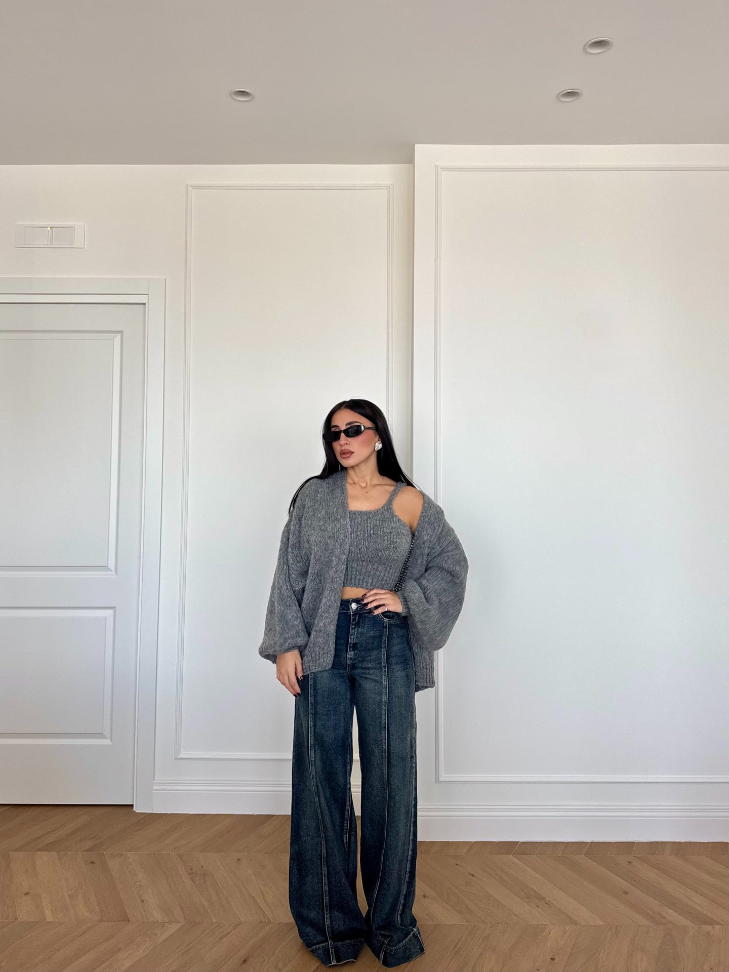 JEANS WIDELEG CUCITURE