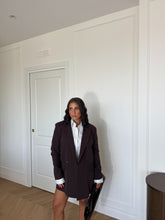 Carica l'immagine nel visualizzatore di Gallery, BLAZER OVER JUST MARRONE
