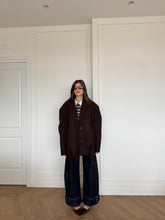 Carica l&#39;immagine nel visualizzatore di Gallery, CAPPOTTO CORTO OVER LUMINA MARRONE
