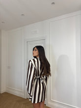 Carica l'immagine nel visualizzatore di Gallery, DRESS MILA RIGHE MARRONE
