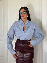 Carica l'immagine nel visualizzatore di Gallery, CAMICIA OVER QUADRETTI AZZURRA
