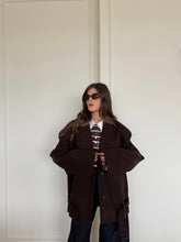 Carica l&#39;immagine nel visualizzatore di Gallery, CAPPOTTO CORTO OVER LUMINA MARRONE
