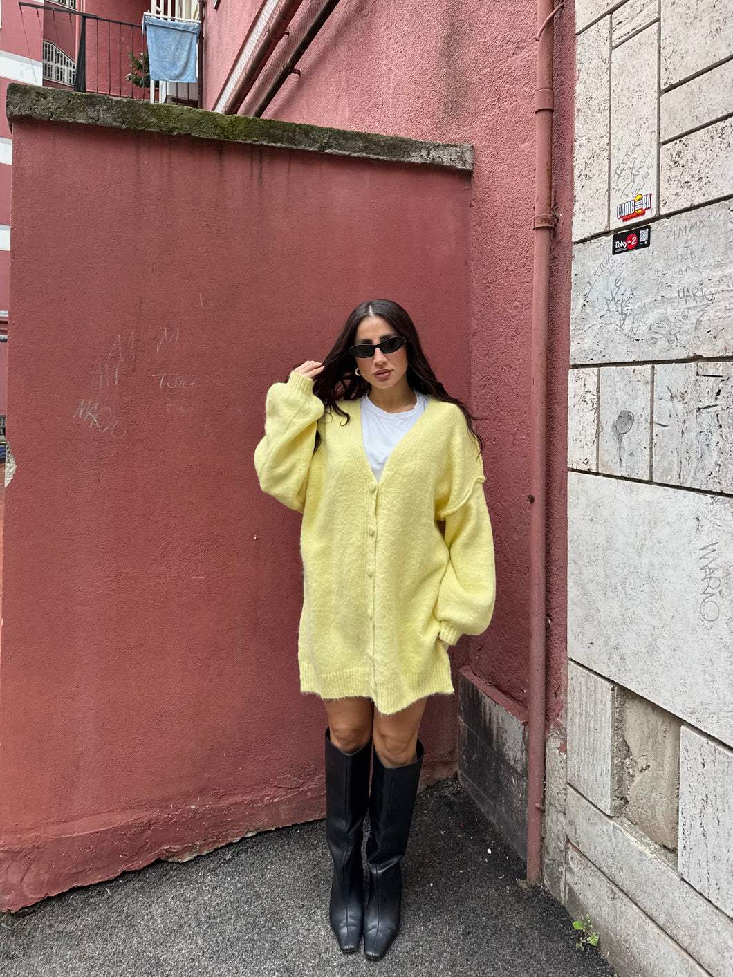 CARDIGAN OVER MILLY GIALLO