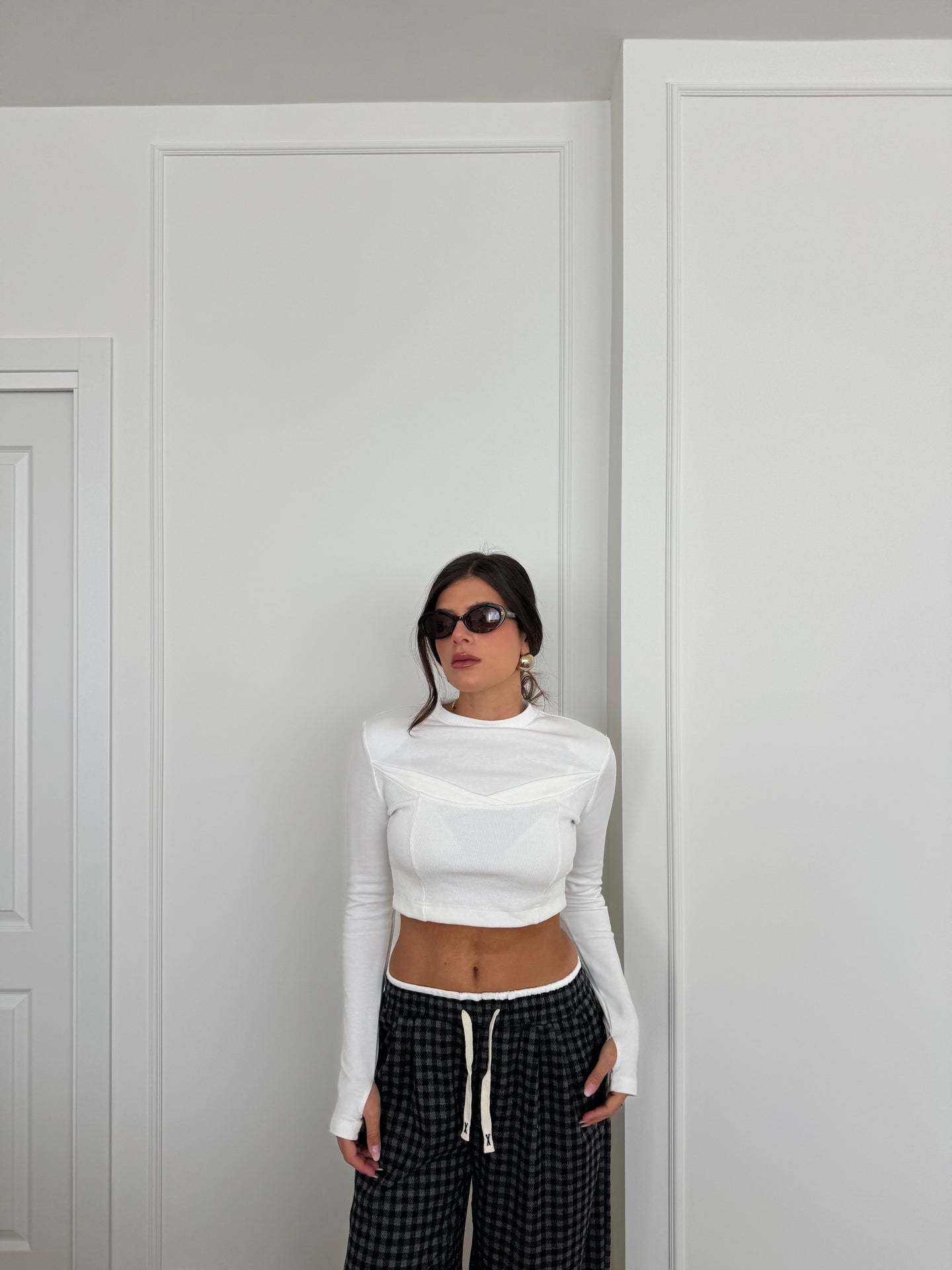 MAGLIETTINA CROP MIRIAM BIANCA