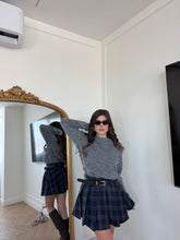 Carica l'immagine nel visualizzatore di Gallery, GONNA MINI QUADRI BLU

