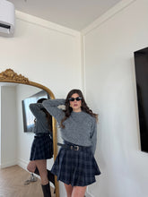 Carica l'immagine nel visualizzatore di Gallery, GONNA MINI QUADRI BLU
