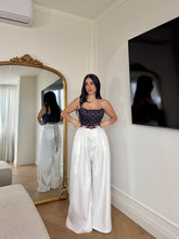 Carica l'immagine nel visualizzatore di Gallery, PANTALONI PINCE BIANCO CON CINTURA
