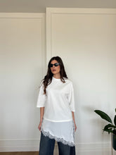Carica l'immagine nel visualizzatore di Gallery, T-SHIRT PIZZO BIANCO

