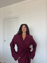 Carica l'immagine nel visualizzatore di Gallery, DRESS CHEMISIER SPALLINE BORDEAUX
