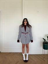 Carica l'immagine nel visualizzatore di Gallery, BLAZER POIS GRIGIO/BORDEAUX
