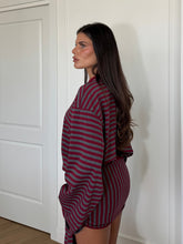 Carica l'immagine nel visualizzatore di Gallery, SET MAGLIA E COULOTTE GRIGIO/BORDEAUX
